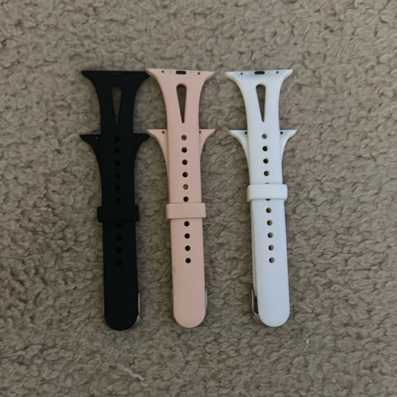 Apple Watch Bands - Black, Pink, White - Picture 2 of 2